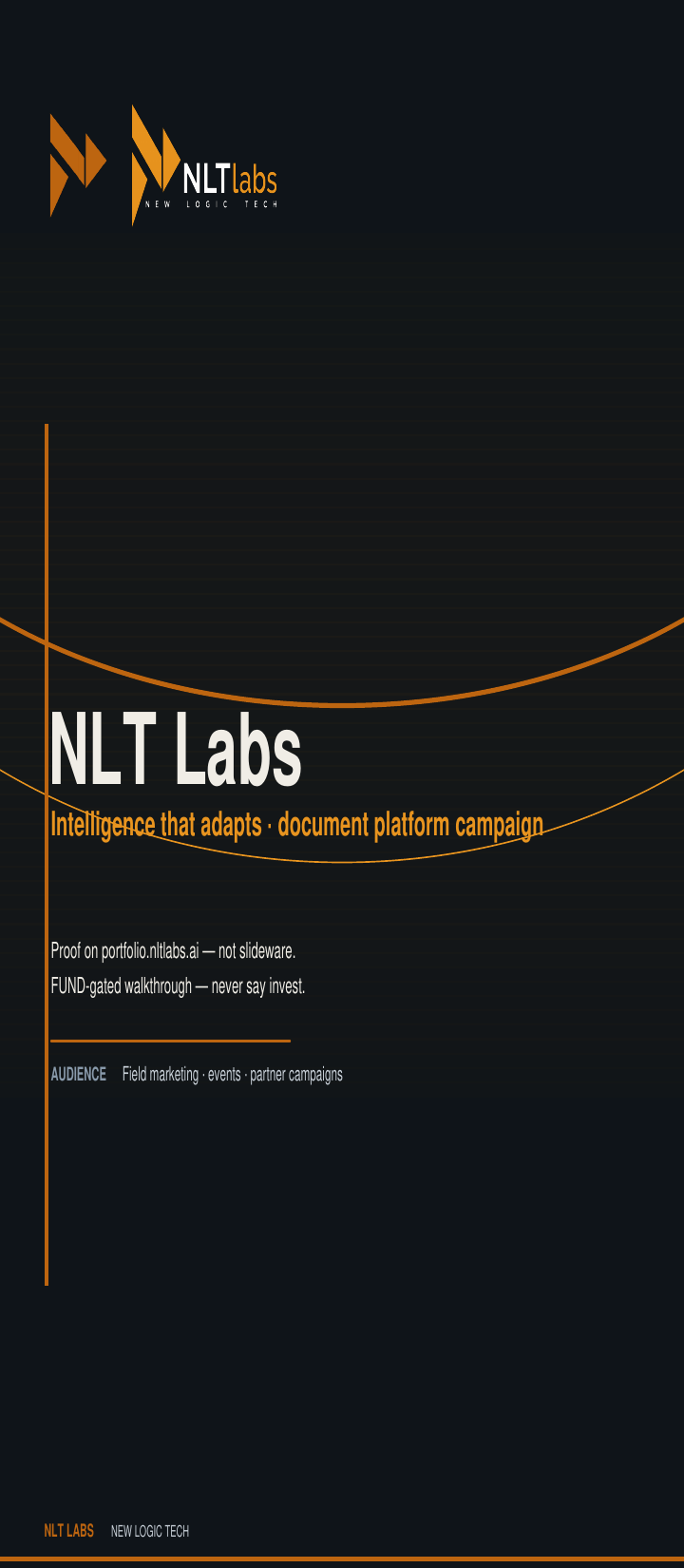 First page preview of NLT Labs Campaign Collateral
